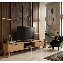 Szafka RTV-20 Drewno Lite Dąb Loft Lakier Rozmiary od 100 cm do 200 cm PREMIUM